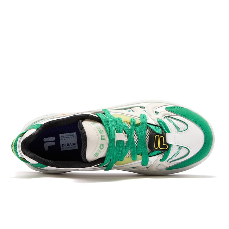 Кроссовки FILA FUSION TARANTO Melody Shoes Текстиль Синтетическая кожа Скейтборд Обувь Мужская Белый Зеленый - изображение 4