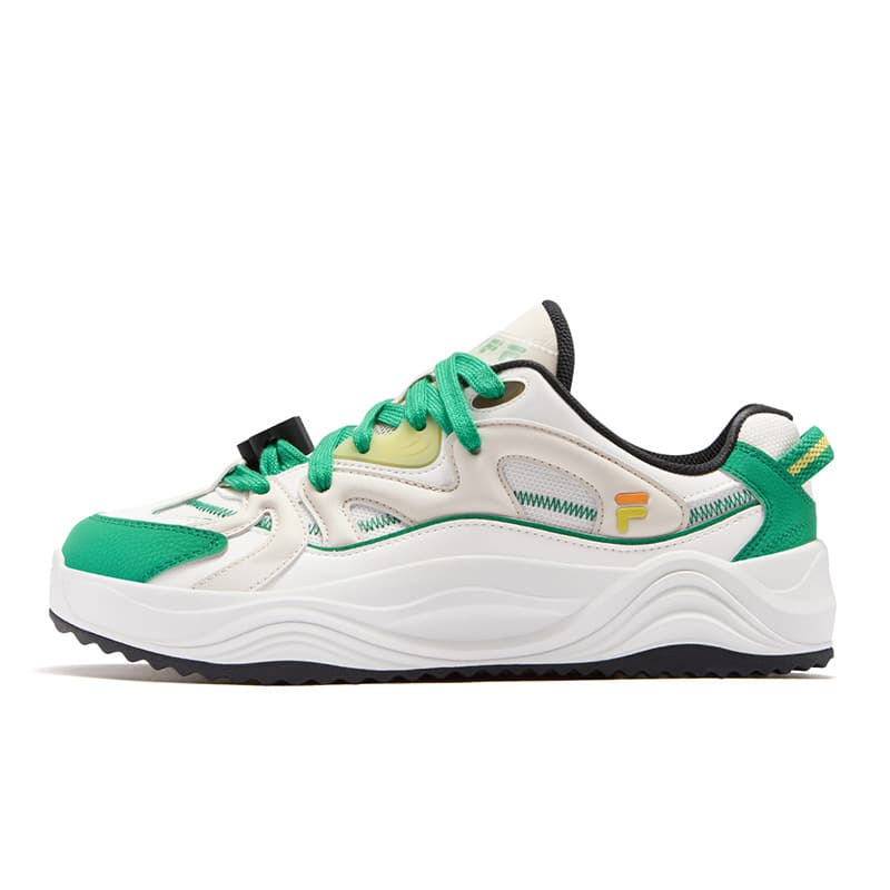 Кроссовки FILA FUSION TARANTO Melody Shoes Текстиль Синтетическая кожа Скейтборд Обувь Мужская Белый Зеленый - изображение 1