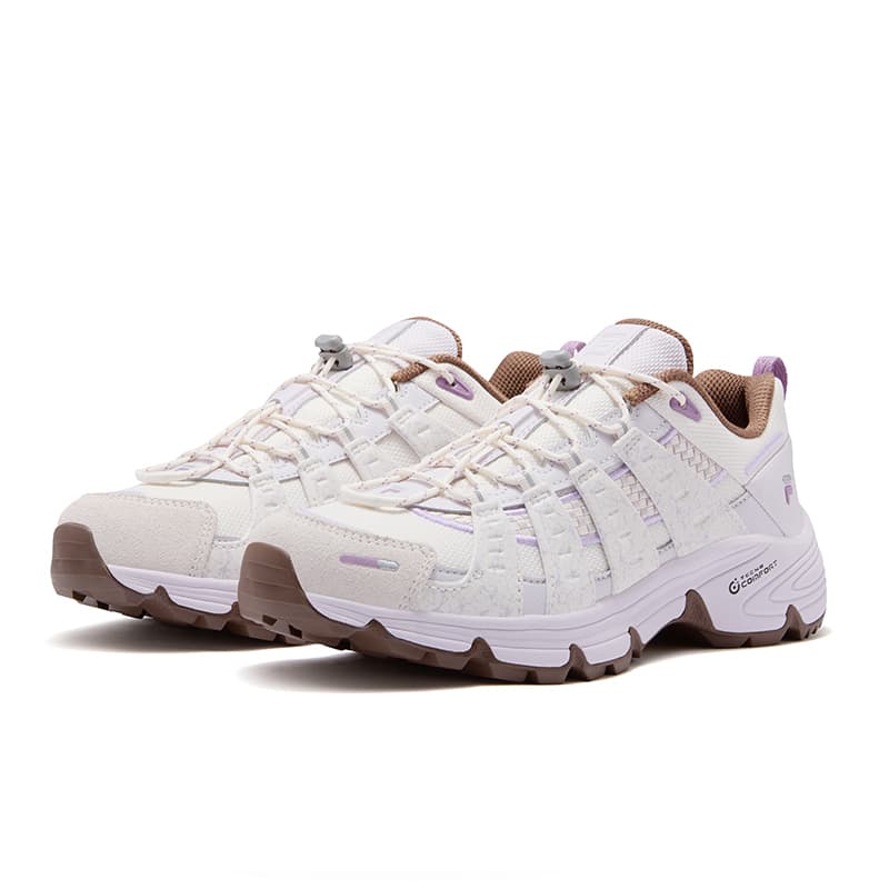 Кроссовки FILA FUSION COMO X Low Топ Уличная обувь Women's White Фиолетовый - изображение 3