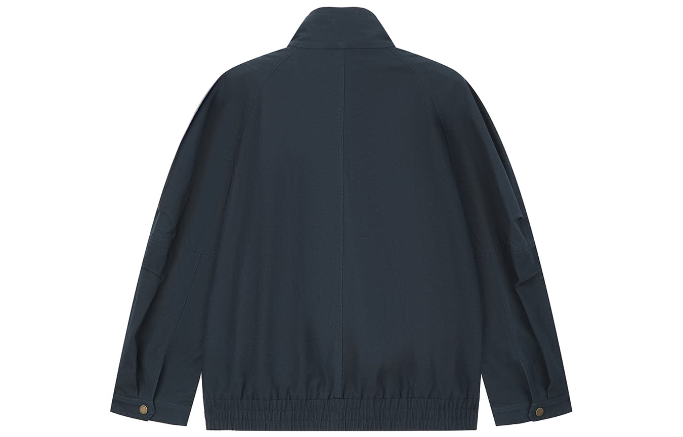 Куртка BONELESS Винтаж воротник-стойка промытый куртка-карго Cleanfit 100% хлопок свободный минималистичный унисекс - изображение 2