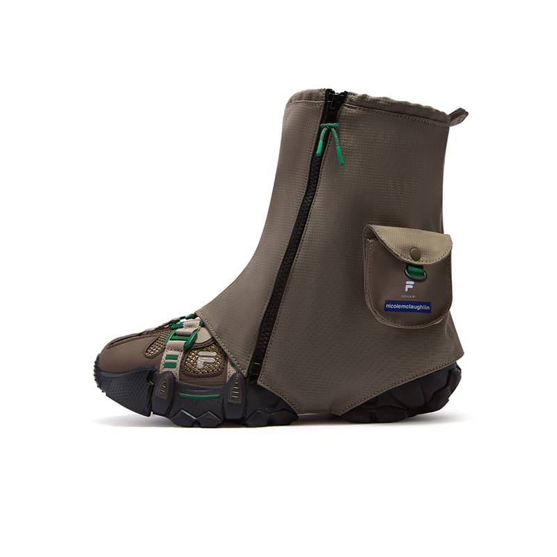 Кроссовки FILA FUSION EXOCET Mountains Shoes NICOLENM Коллаборация Edition Низкий Топ Повседневная обувь Мужская Нефтяной Серый - изображение 6