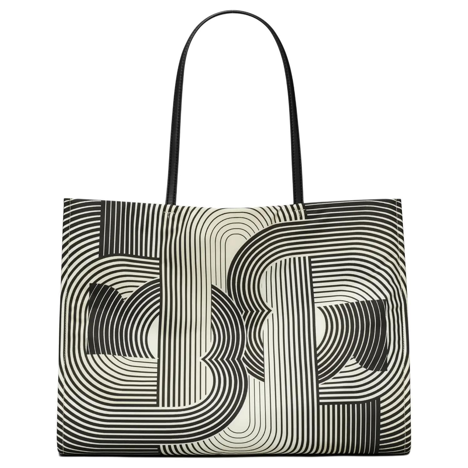 Мини-сумка TORY BURCH Ella Ткань + Искусственная кожа Сумка-тоут Сумка для покупок Сумка через плечо Женская Черная - изображение 4