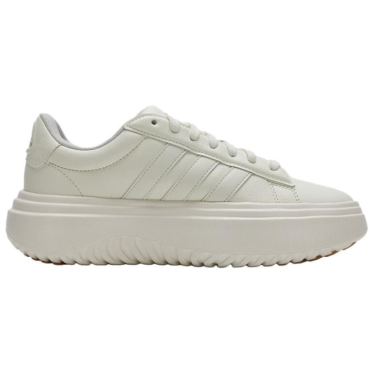 Кроссовки Adidas GRAND COURT PLATFORM Низкие кеды Повседневная обувь Женская Экрю - изображение 2