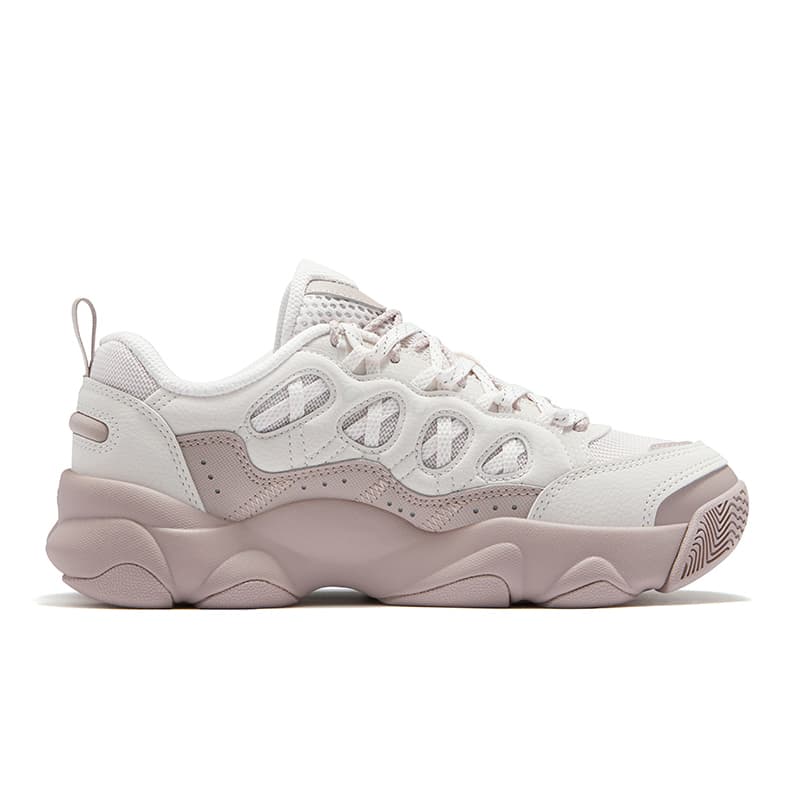 Кроссовки FILA FUSION WATERBEAR Bear Paw Shoes визуально увеличивает рост Низкие кеды с толстой подошвой Женские Белые Розовые - изображение 2