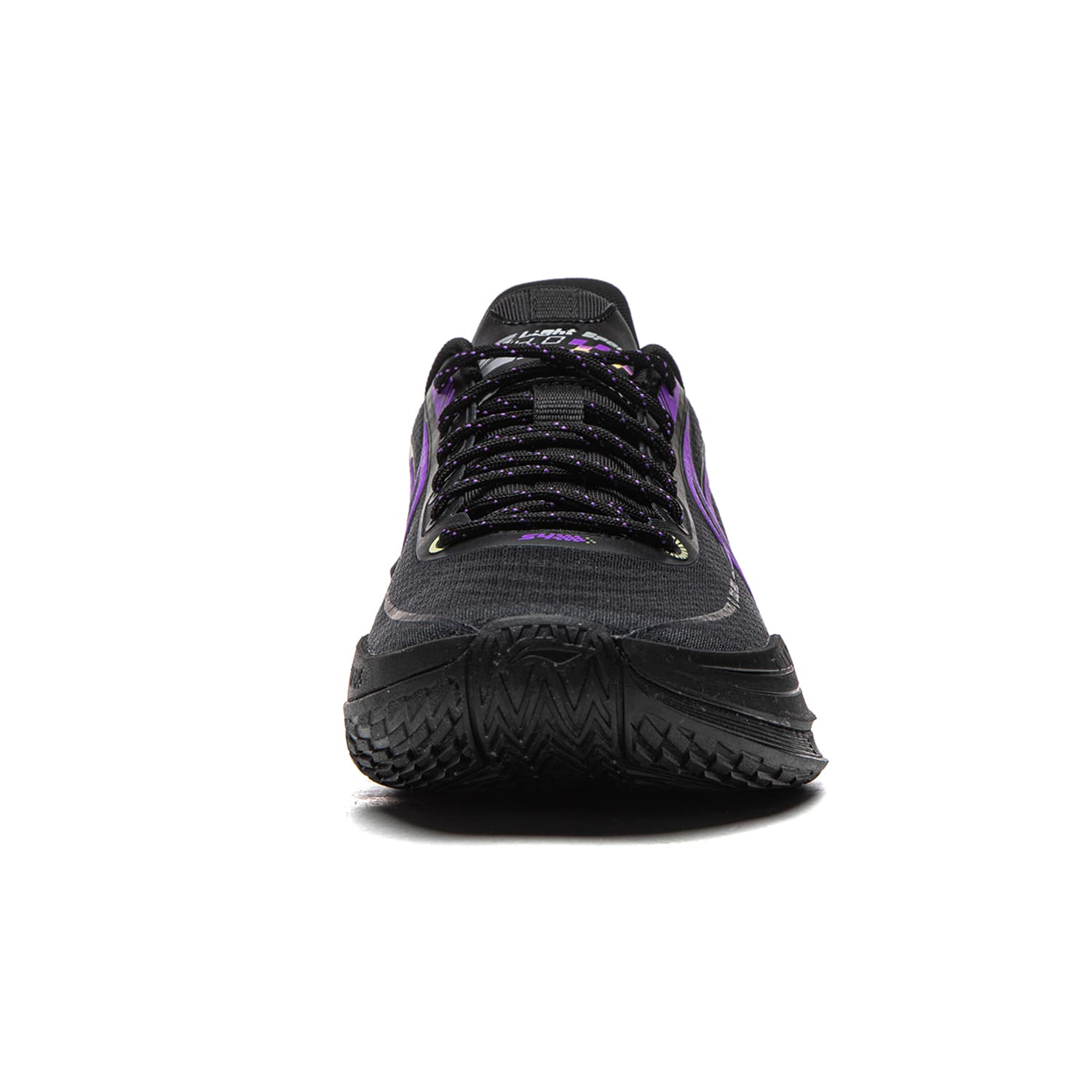 Кроссовки для баскетбола Li NING Light Speed 4 Ткань Low Топ Баскетбольные кроссовки Мужской Черно-фиолетовый - изображение 5