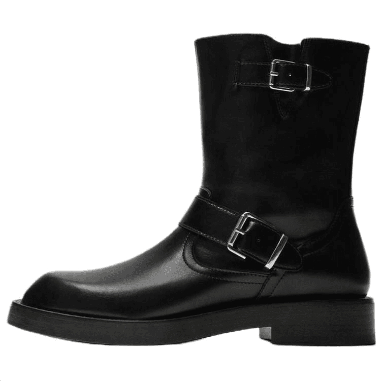 Сапоги ZARA ПУ (полиуретан) ботильоны мужские черные - изображение 1