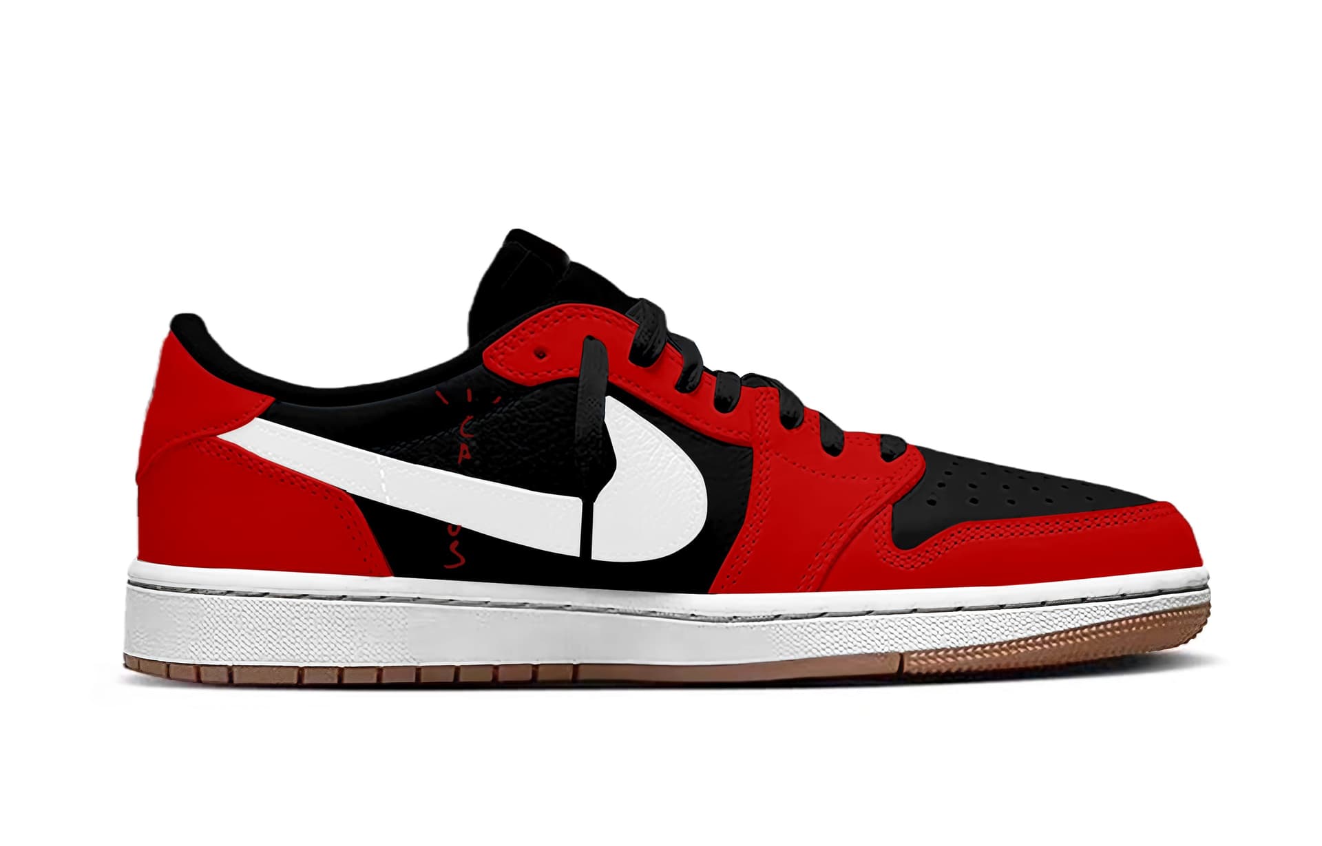 Ретро баскетбольные кроссовки Travis Scott x Jordan Air Jordan 1 - изображение 2
