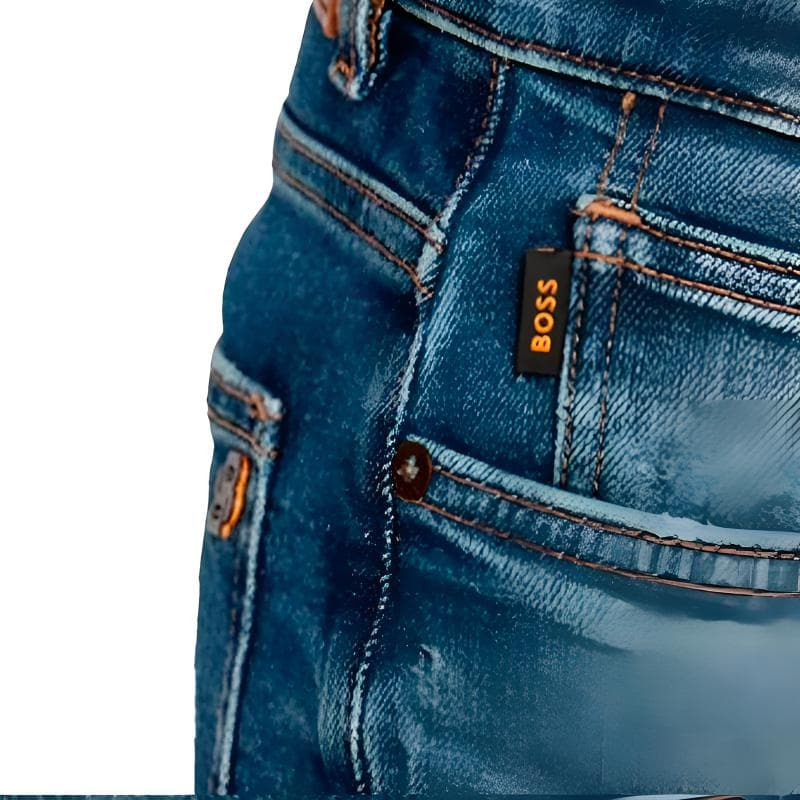 Штаны Hugo Boss Blue Men's Jeans Hugo Boss Синий Мужской Джинсы - изображение 5