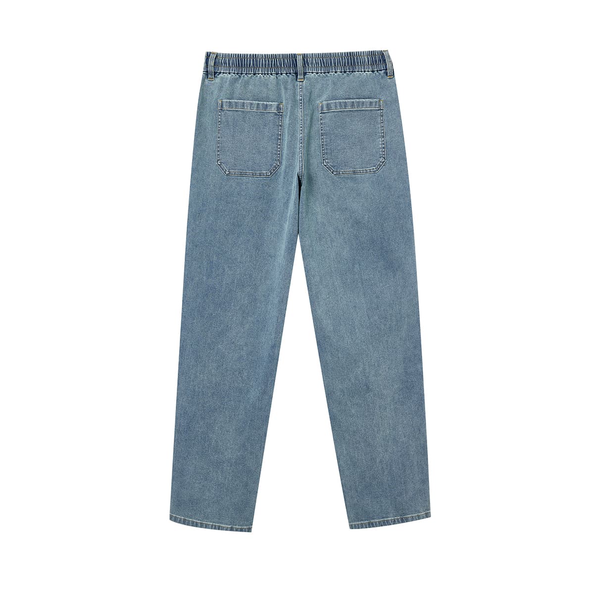 Штаны JACK&JONES Весенние брюки широкого кроя 907 с охлаждающей тканью, шнурком, эластичным поясом, винтажным снежным эффектом, модные универсальные - изображение 2