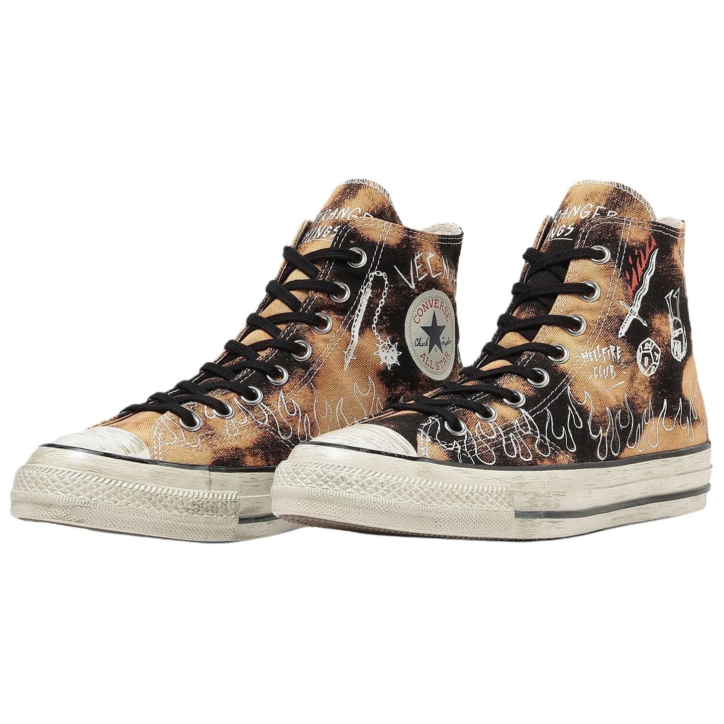 Кеды Converse xSTRANGER THINGS 5 ALL STAR AGED 87 HC Удобная посадка Хай-топы Кеды Унисекс Карамельно-коричневый - изображение 3