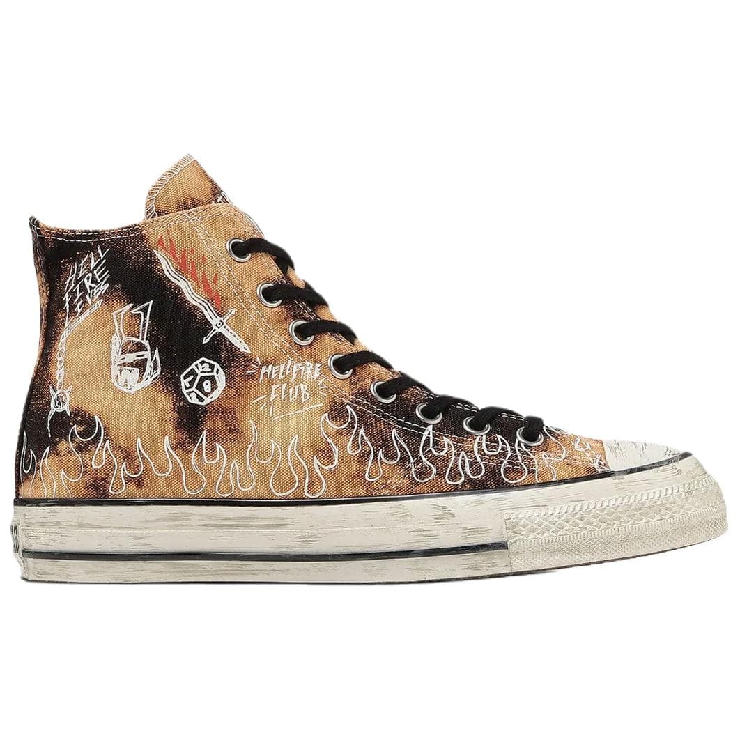 Кеды Converse xSTRANGER THINGS 5 ALL STAR AGED 87 HC Удобная посадка Хай-топы Кеды Унисекс Карамельно-коричневый - изображение 2