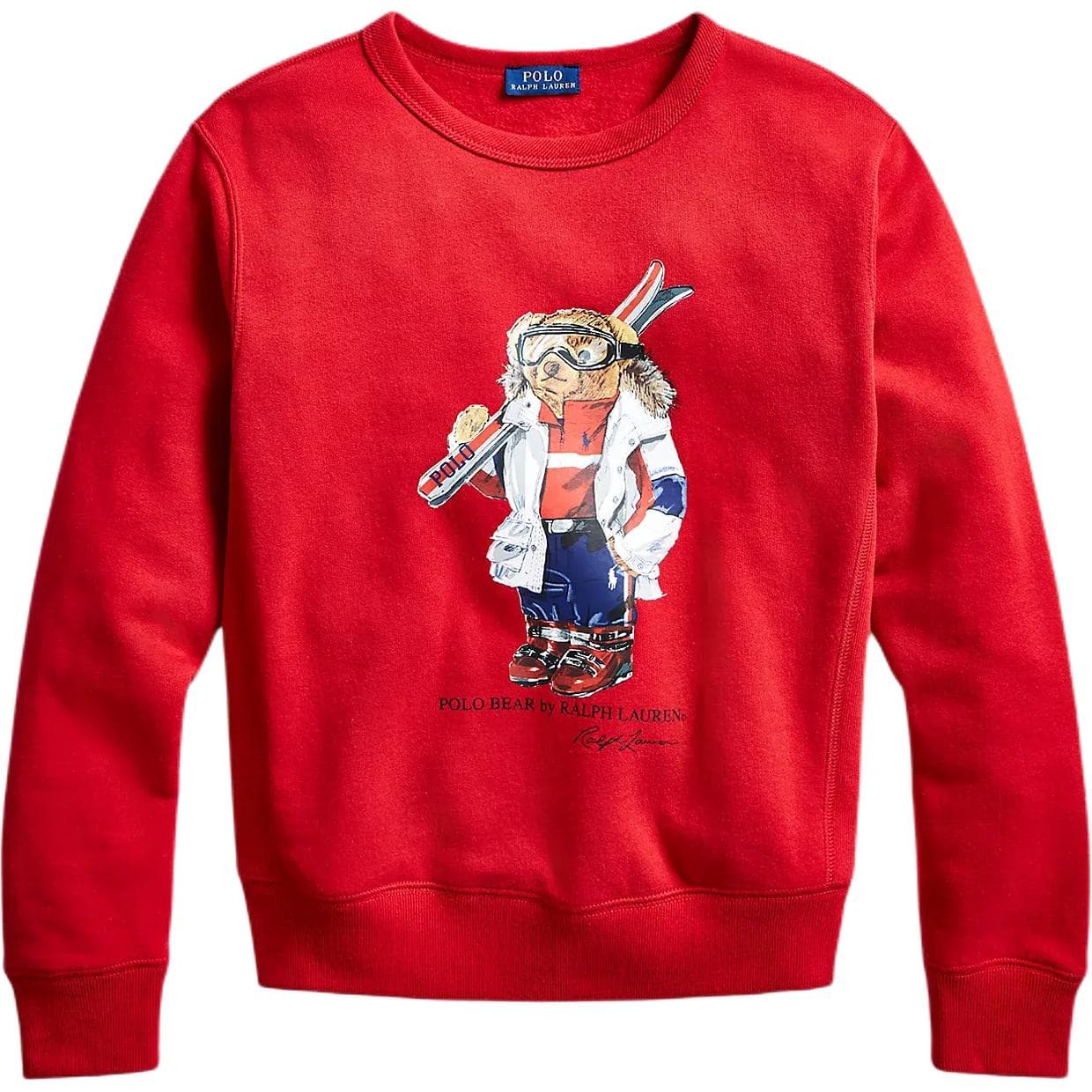 Худи Polo Ralph Lauren Polo Bear FW24 Медведь Лыжный спорт Узор Круглый вырез С флисовой подкладкой Толстовка Женское - изображение 1