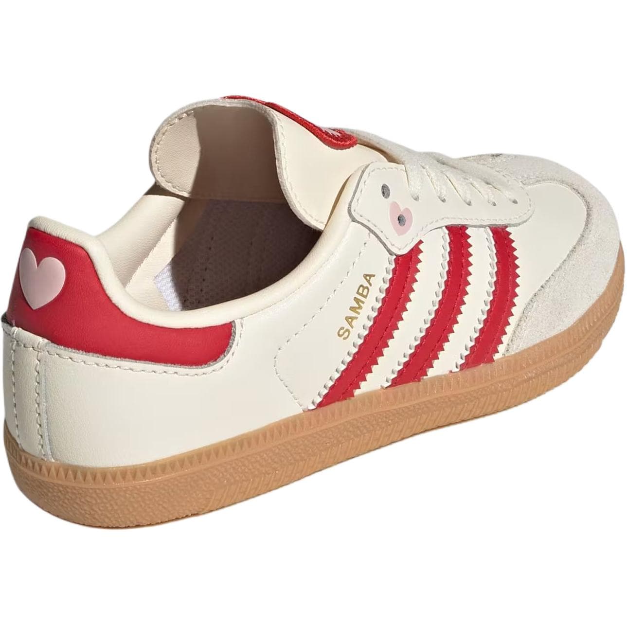 Кроссовки Adidas Originals Samba OG Low Топ Детская Скейтбординг Обувь Белый Красный Малыш - изображение 4
