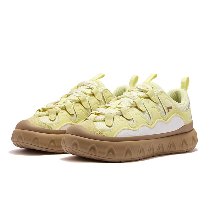 Кроссовки FILA FUSION PISA FLAT Cone Shoes Низкие повседневные кроссовки женские Лимон - изображение 3