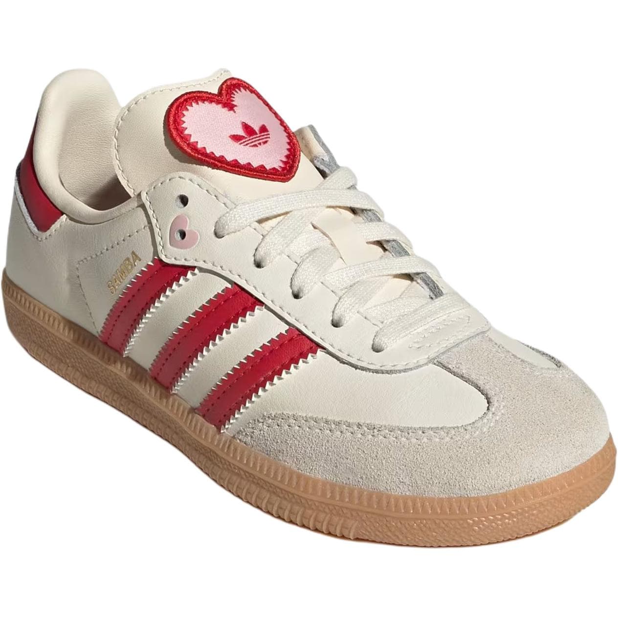 Кроссовки Adidas Originals Samba OG Low Топ Детская Скейтбординг Обувь Белый Красный Малыш - изображение 3