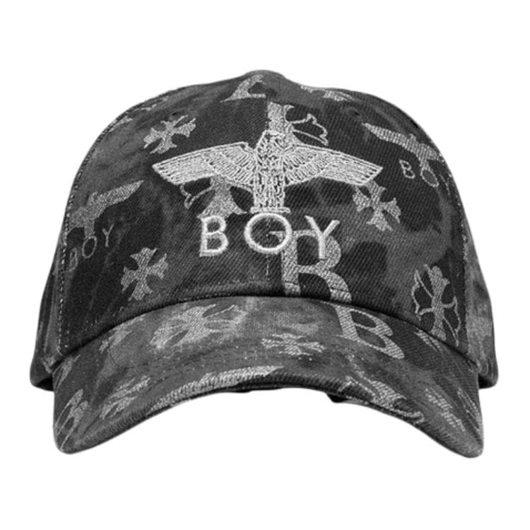 Кепка Boy London Хлопковые Волоконные Кепки Унисекс Серые - изображение 2