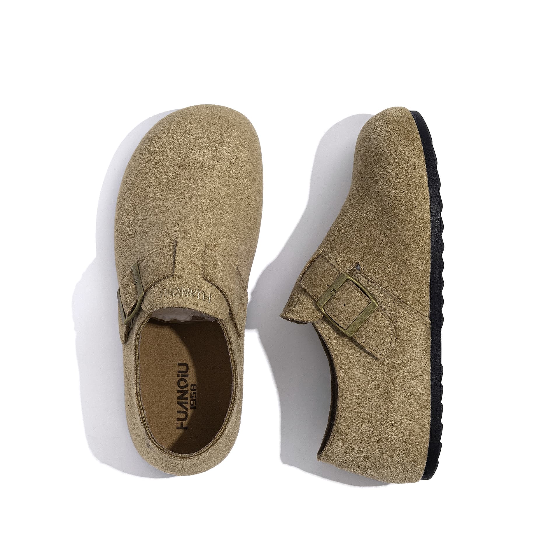 Сандалии HUANQIU ПВХ Гладиаторский стиль Обувь Birkenstock Женская Бежевая - изображение 6