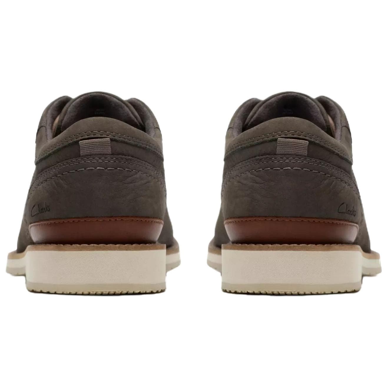 Clarks Monahan Простые Бычья Замша Повседневные Кожаные Туфли Мужские Коричневые - изображение 5