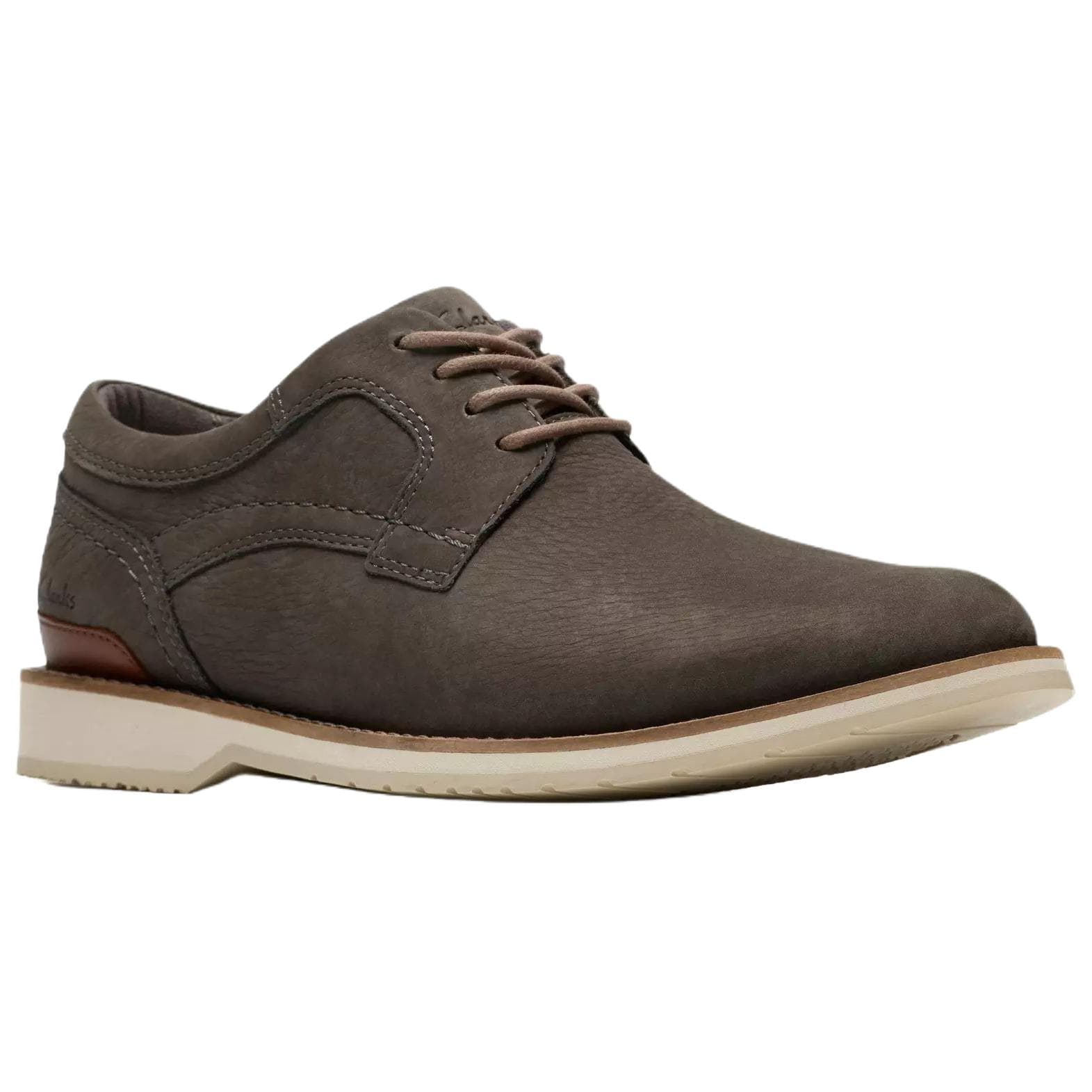 Clarks Monahan Простые Бычья Замша Повседневные Кожаные Туфли Мужские Коричневые - изображение 3