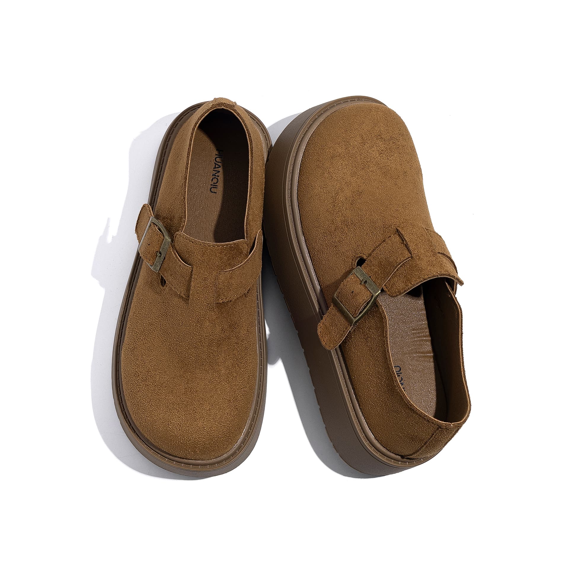 Сандалии HUANQIU ПВХ Гладиаторский стиль Обувь Birkenstock Женская Верблюжий цвет - изображение 7