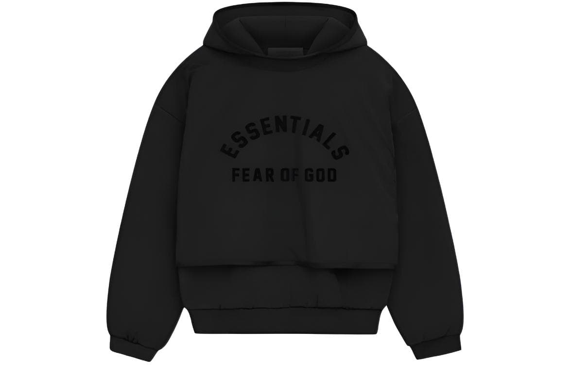 Худи Fear of God Essentials SS24 drop2 Nylon Fleece Hooded Sweater Jet Black - изображение 1