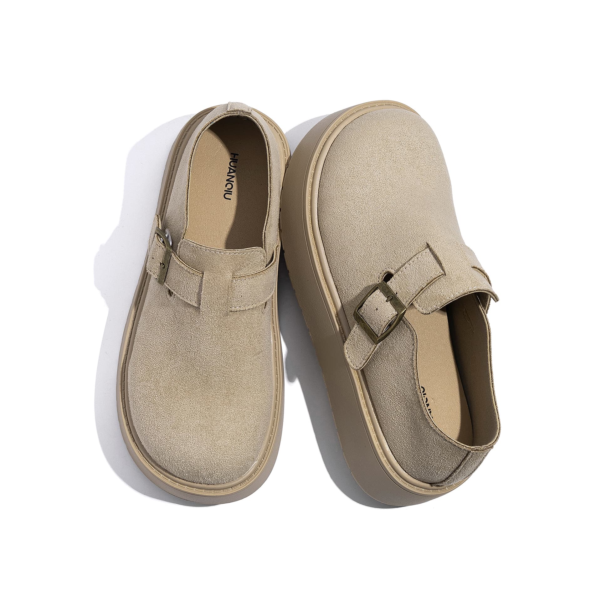 Сандалии HUANQIU ПВХ Гладиаторский стиль Обувь Birkenstock Женская Бежевая - изображение 7