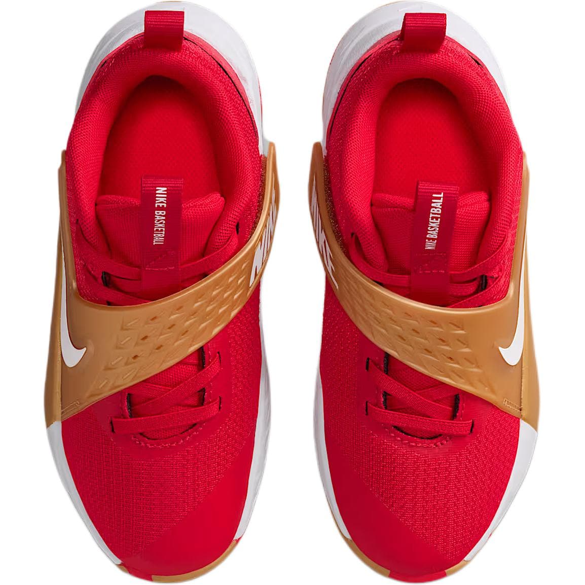 Кроссовки для баскетбола Nike Team Hustle D 12 Low Топ Детские Баскетбольные Кроссовки Красно-белые Малыш - изображение 3