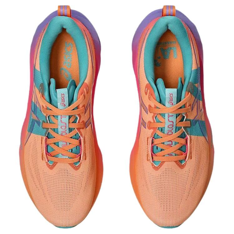 Кроссовки для бега asics NOVABLAST 5 Дышащий Low Топ Беговые кроссовки Унисекс Fresh Orange Бирюзовый - изображение 4