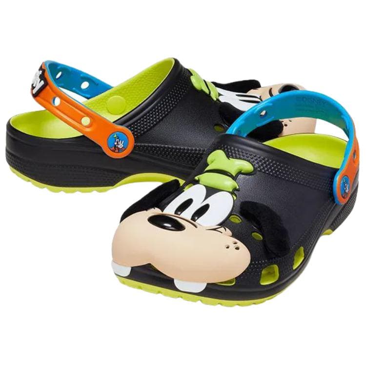 Сабо Crocs X Disney Гуфи Классические Сабо Резиновые Унисекс Черные - изображение 4