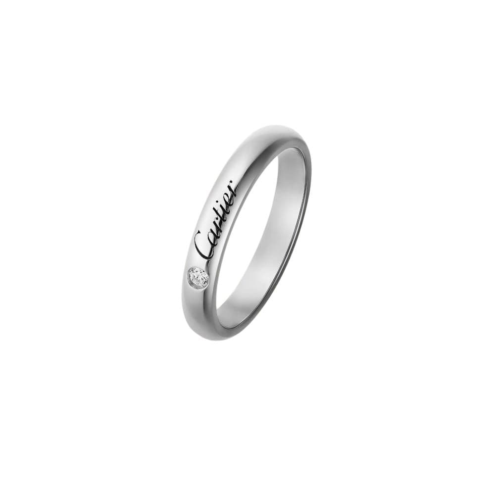 Кольцо Cartier C de Cartier Wedding Band Platinum Diamond - изображение 3