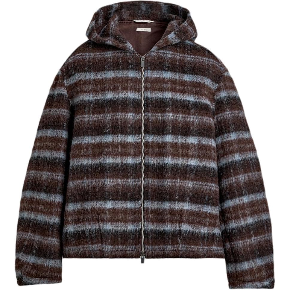 Куртка ZARA Коричневый Синий Мужские Куртки - изображение 1