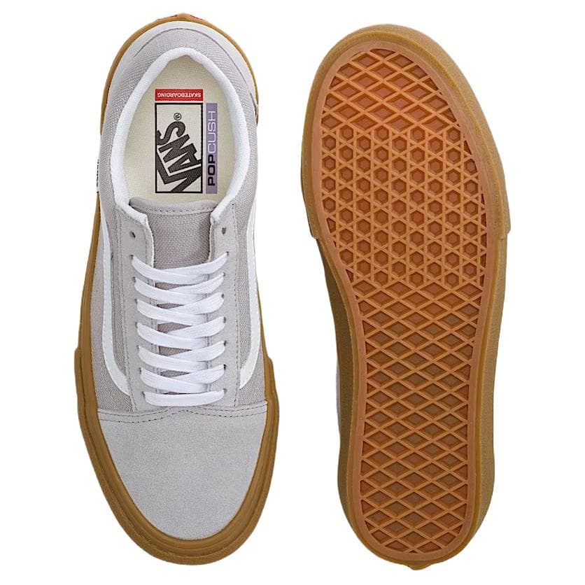 Кроссовки Vans Skate Old Skool Low Топ Кроссовки для скейтбординга Унисекс Светло-Серый - изображение 4
