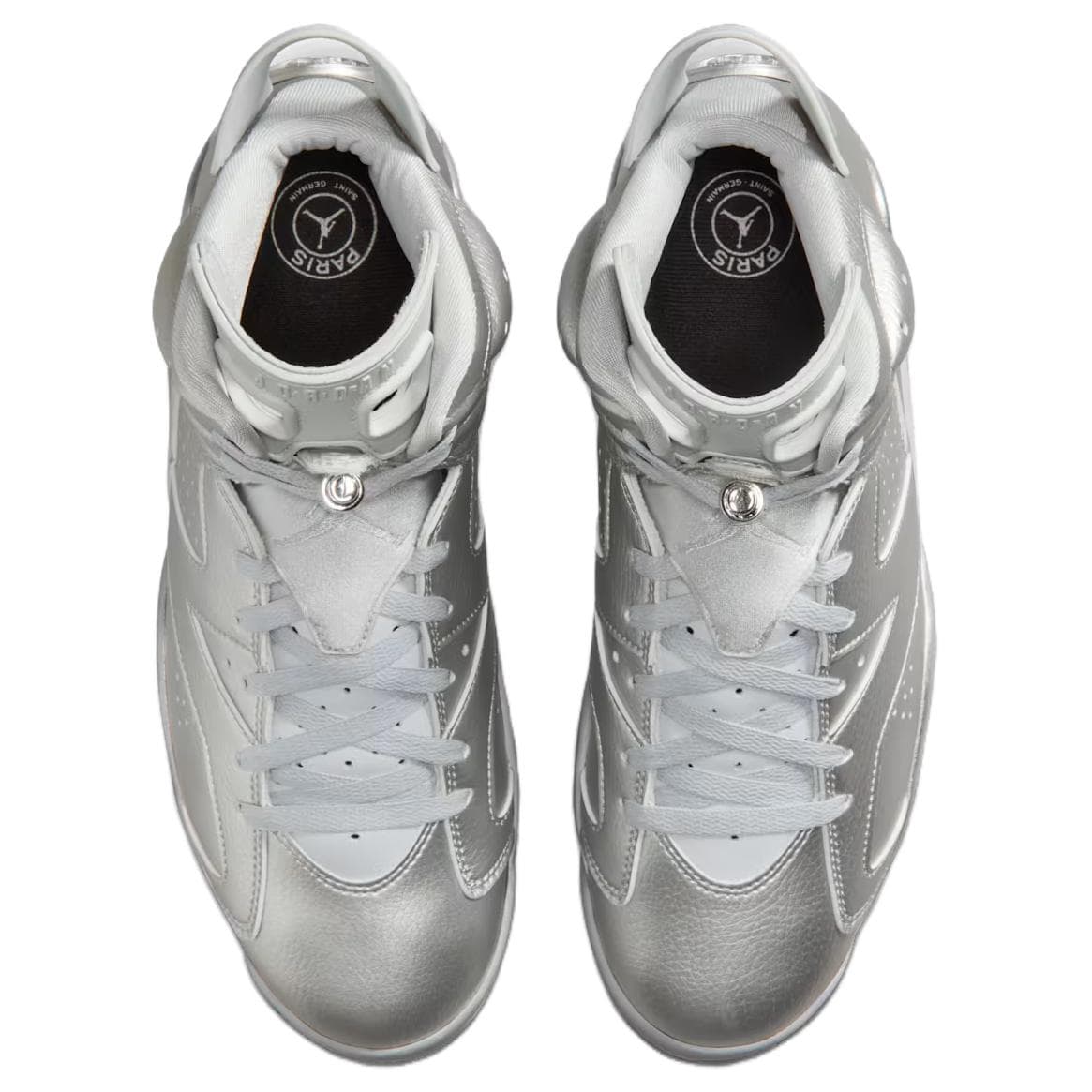 Ретро баскетбольные кроссовки PSG X Jordan Air Jordan 6 Устойчивые к истиранию высокие ретро-баскетбольные кроссовки Мужские Серебряные - изображение 4