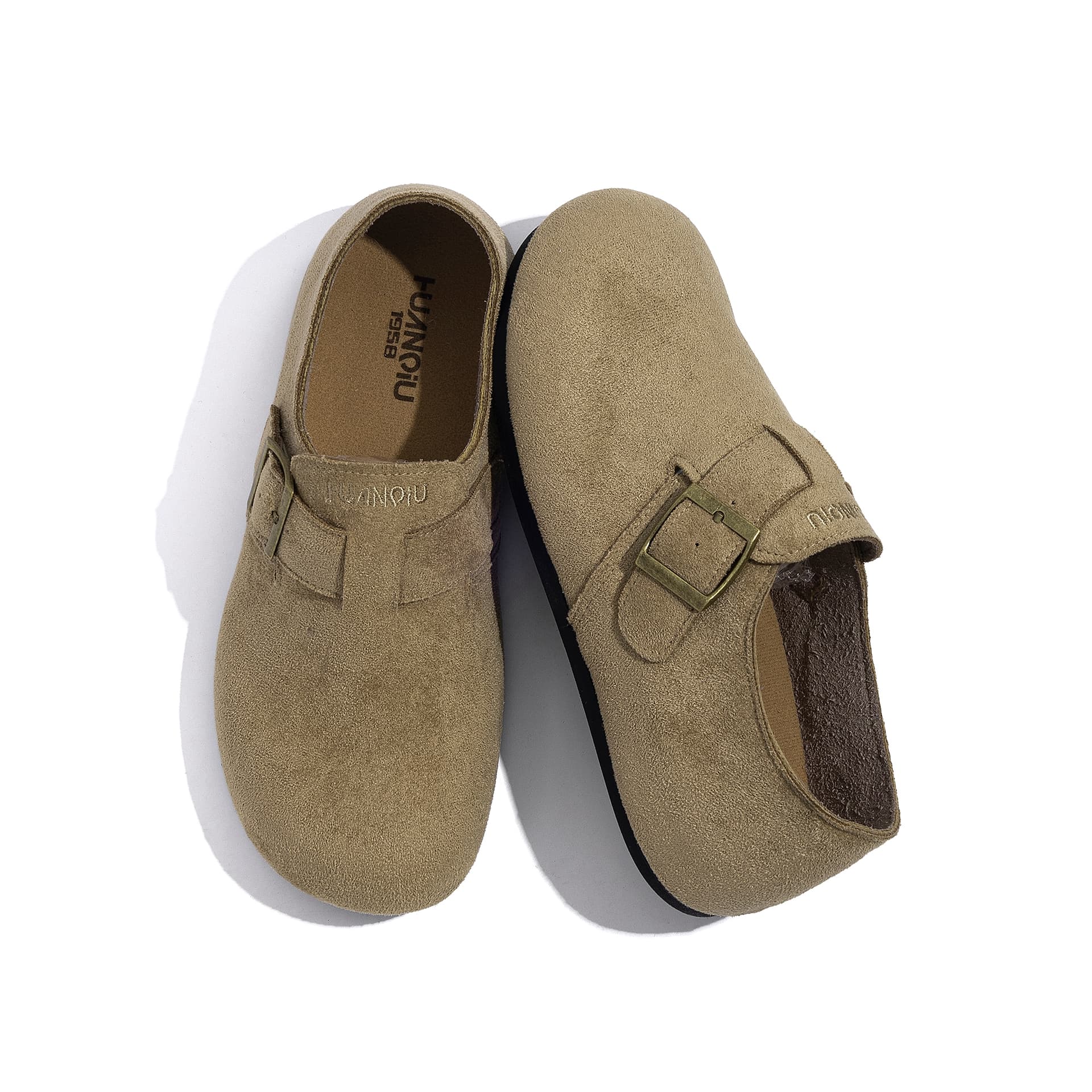 Сандалии HUANQIU ПВХ Гладиаторский стиль Обувь Birkenstock Женская Бежевая - изображение 7