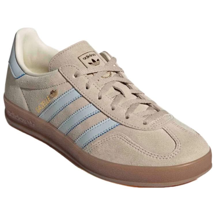 Кроссовки Adidas Originals GAZELLE INDOOR Кожаные кеды немецкой армии (GAT) Женские Светлый хаки - изображение 3