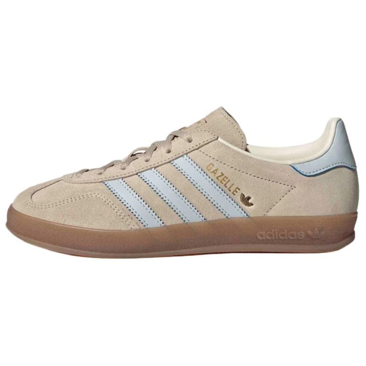 Кроссовки Adidas Originals GAZELLE INDOOR Кожаные кеды немецкой армии (GAT) Женские Светлый хаки - изображение 1
