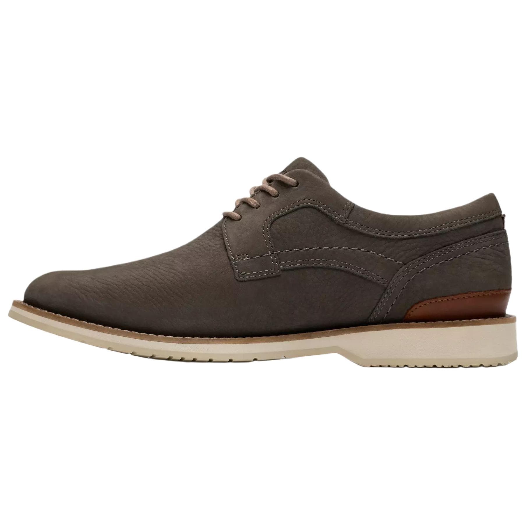 Clarks Monahan Простые Бычья Замша Повседневные Кожаные Туфли Мужские Коричневые - изображение 2