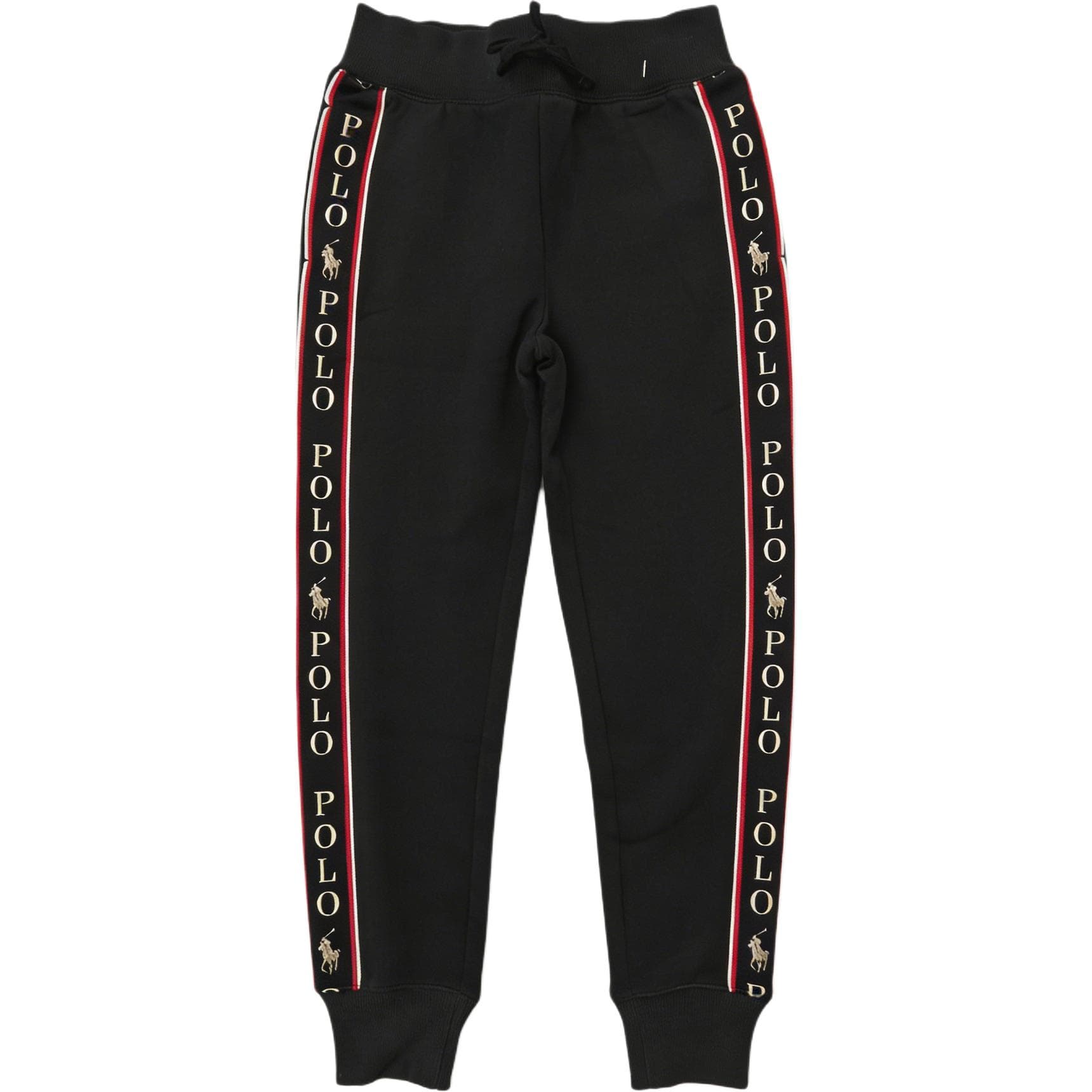 Штаны Polo Ralph Lauren FW25 Полосы Логотип Узор С флисовой подкладкой Брюки Спортивные трикотажные брюки Женские - изображение 1