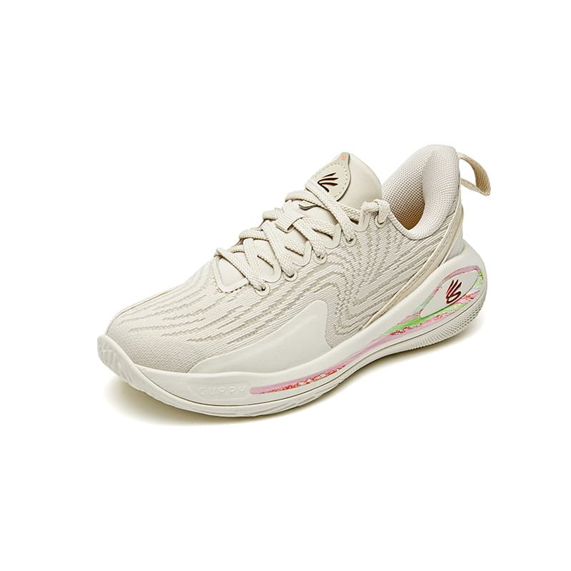 Кроссовки для баскетбола Under Armour Curry Flow 12 Удобные Баскетбольные Кроссовки Бежевые Детские - изображение 3