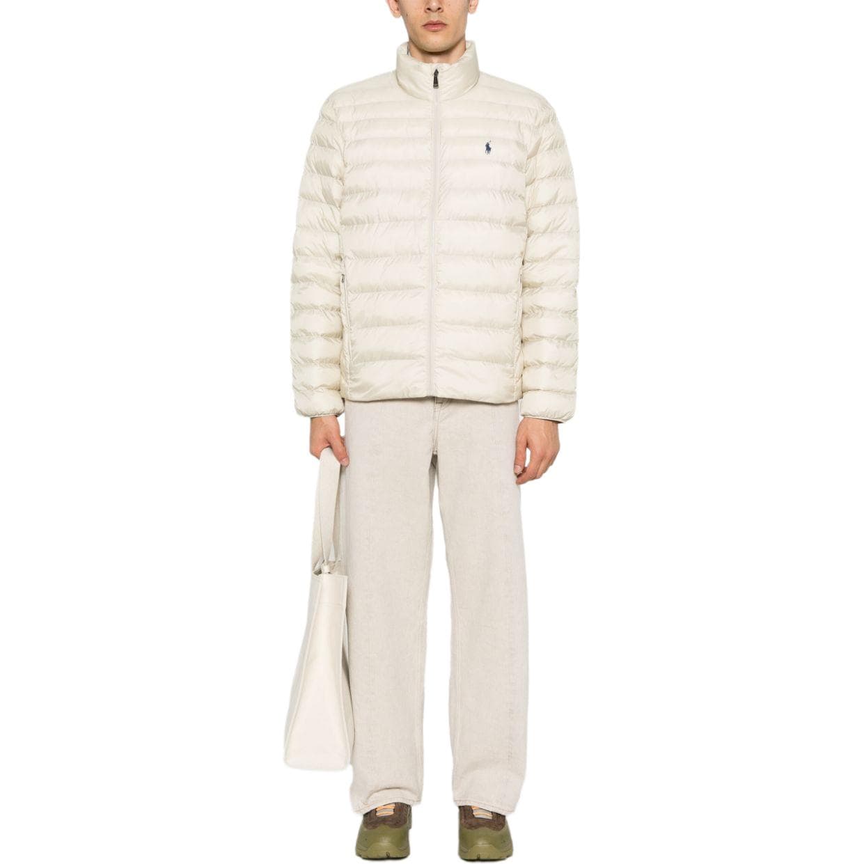Зимняя куртка пуховик Polo Ralph Lauren Пуховая куртка Мужской Бежевый - изображение 5
