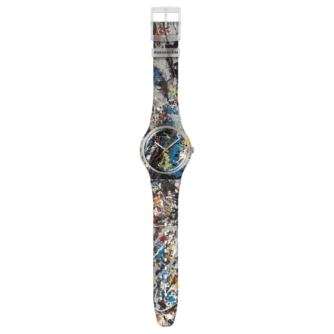 Часы SWATCH X GUGGENHEIM Кварцевый механизм водонепроницаемость 30 м мужские наручные часы 41 мм многоцветный циферблат - изображение 2