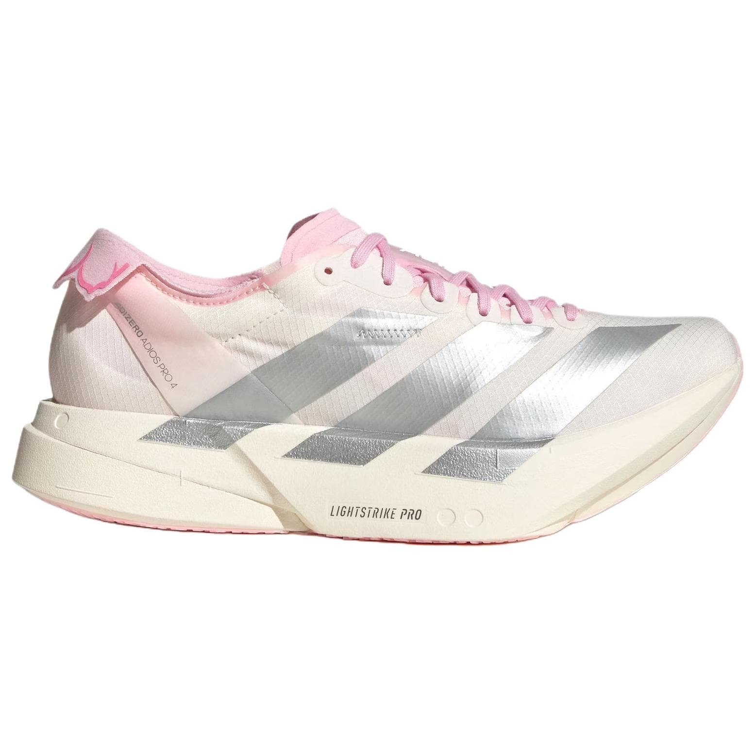 Кроссовки для бега Adidas Adizero Adios Pro 4 Комфортная ткань Low Топ Марафон Беговые кроссовки Women's White Серебристo-розовый - изображение 2