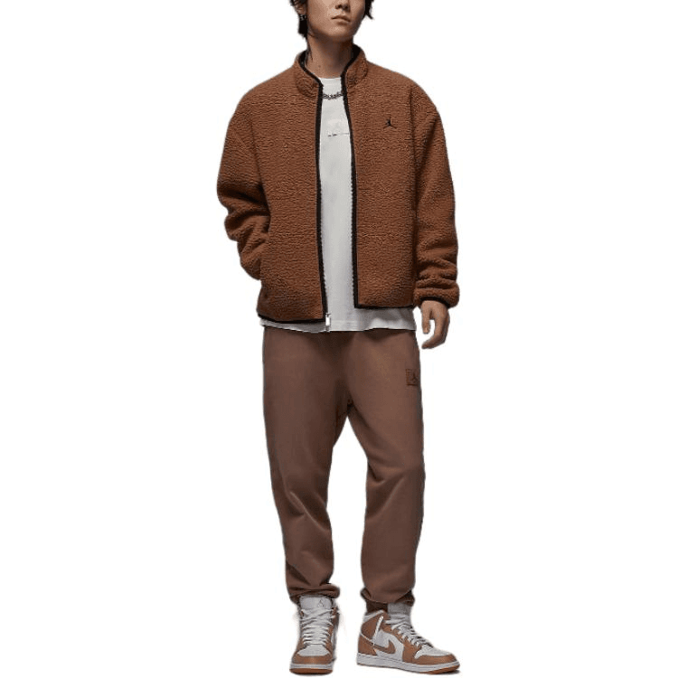 Jordan Flight Fleece Одежда Мужская Ancient Коричневый - изображение 3