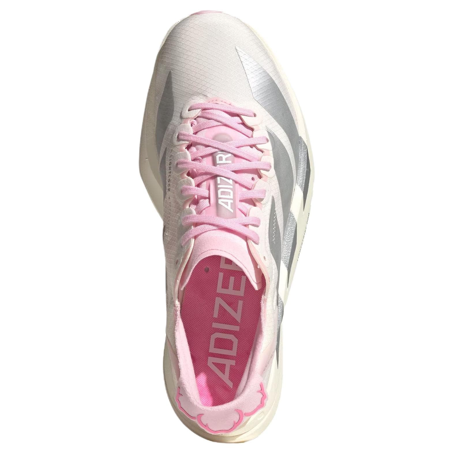 Кроссовки для бега Adidas Adizero Adios Pro 4 Комфортная ткань Low Топ Марафон Беговые кроссовки Women's White Серебристo-розовый - изображение 5