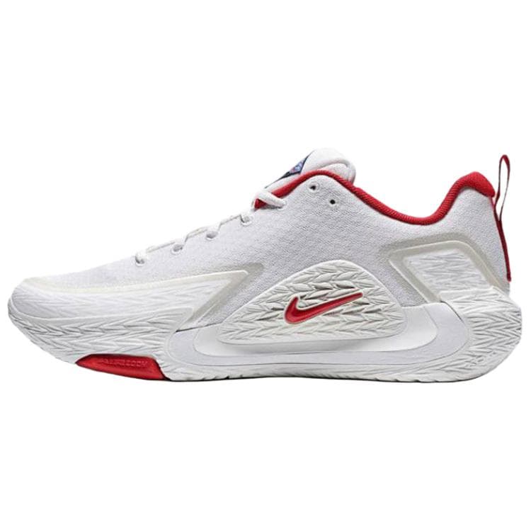 Кроссовки для баскетбола Nike S.T. GLOW Low Топ Баскетбольные кроссовки Мужские Белые Красные - изображение 1