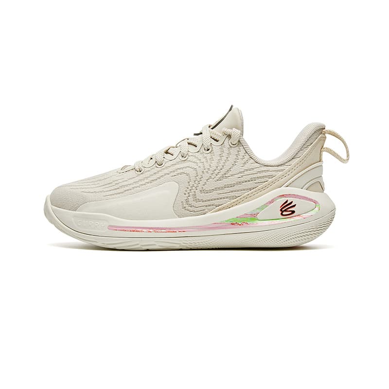 Кроссовки для баскетбола Under Armour Curry Flow 12 Удобные Баскетбольные Кроссовки Бежевые Детские - изображение 1