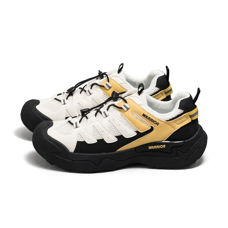 Кроссовки WARRIOR Low Топ Альпинистское приключение Обувь Мужской Бежевый желтый черный - изображение 2