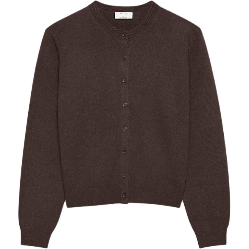 ARITZIA SS26 Bare Плюшевый кардиган с круглым узором средней длины Плюшевый круглый узор Свитер Женский - изображение 1
