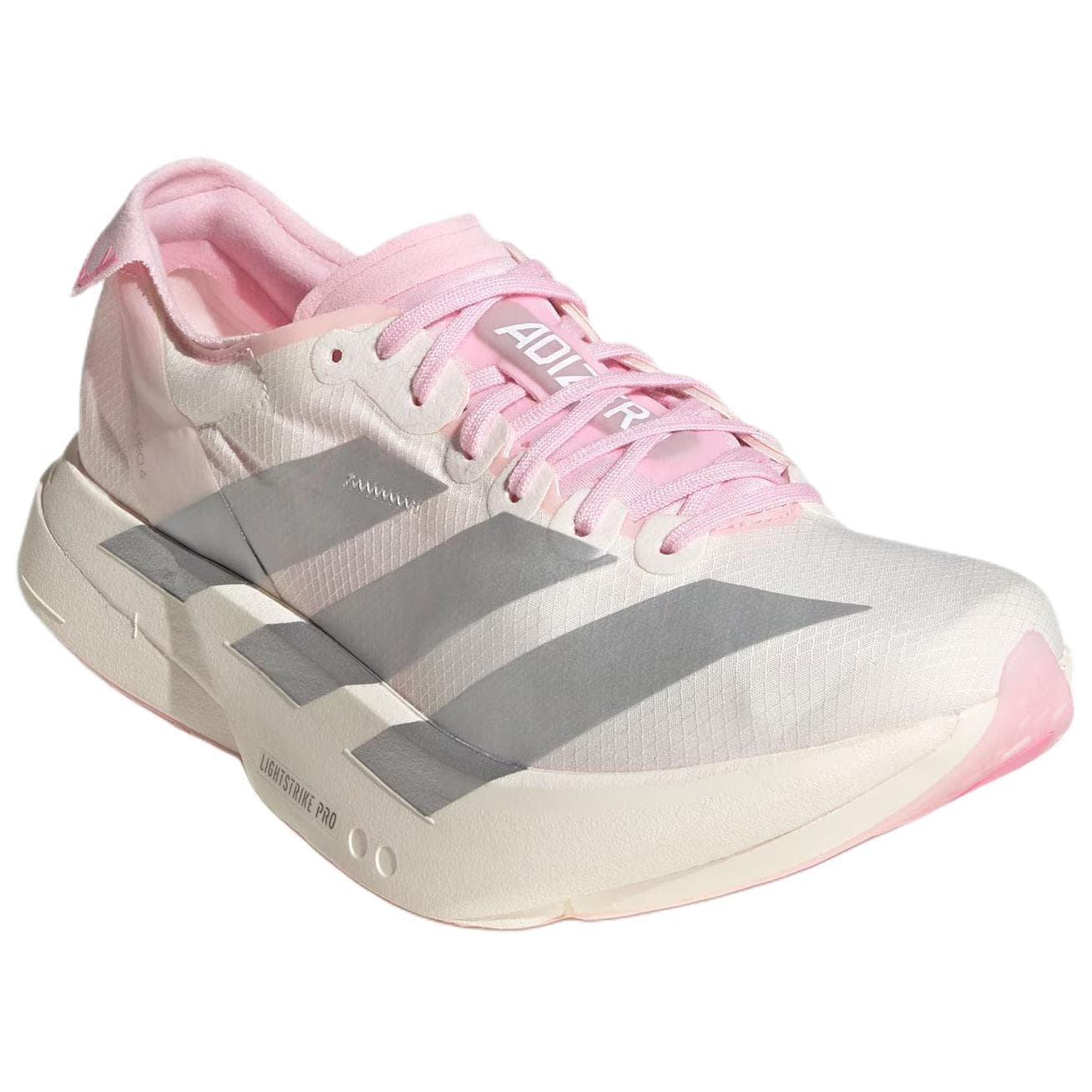 Кроссовки для бега Adidas Adizero Adios Pro 4 Комфортная ткань Low Топ Марафон Беговые кроссовки Women's White Серебристo-розовый - изображение 4
