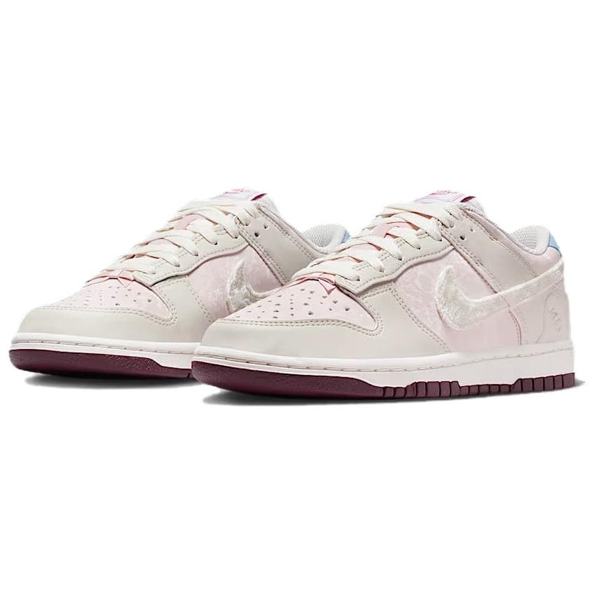 Кроссовки Nike Dunk Low Топ Скейтборд Обувь Женские Бежево-розовый - изображение 3
